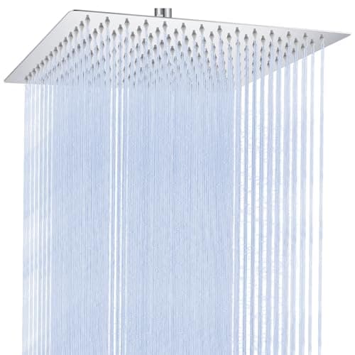 Auralum Regendusche Duschkopf 12 Zoll, edelstahlige Selbstreinigende Düsen, 360° Verstellbar, Chrom Recycled Claim Stand