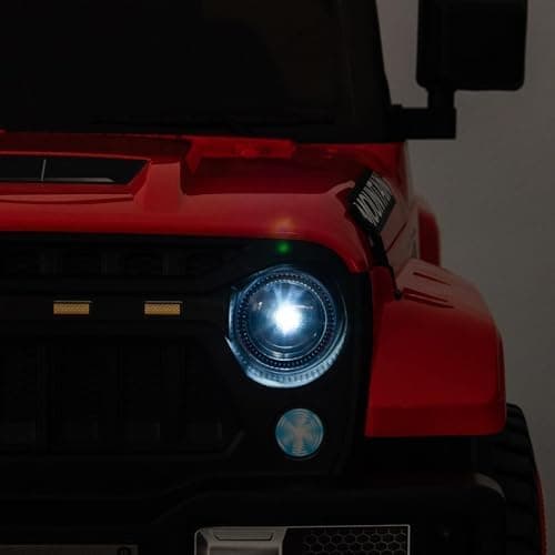 Hausprofi Kinder Elektroauto 12V - Elektroauto für Kinder mit 2,4G Fernbedienung, LED, Bluetooth, Musik - Rot  
Hausprof