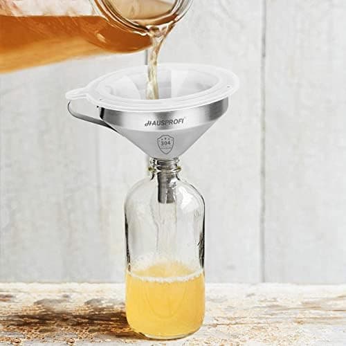 HAUSPROFI Premium 304 Edelstahl Trichter Set - Spülmaschinenfest für Profis und Küchenanfänger - Flüssigkeiten, Öle und