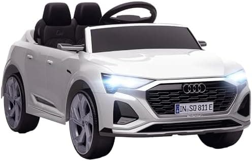AIYAPLAY Kinder Elektroauto für 3-4 Jahrealte Kinder mit Fernbedienung & MP3 Musik, Weiß