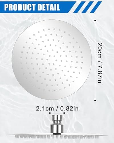 Regenduschkopf Edelstahl 304 360° Verstellbar für Dusche Selbstreinigende Düsen Duschkopf mit Edelstahl 10 Zoll