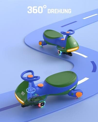 FanttikRide N7 Pro Kinder Elektroauto - Elektrisches Rutschauto für 3-7Jährige - Bluetooth, Pedal, Typ-C Aufladung, Leuc