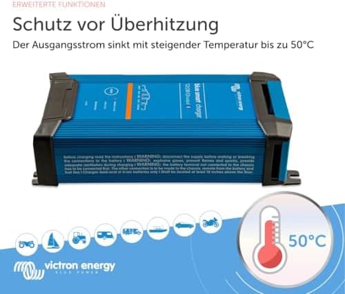 Victron Energy Blue Smart Batterieladegerät 12-Volt 15 Ampere - Batterieerhaltungsgerät und Desulfator - IP22 Geschützt