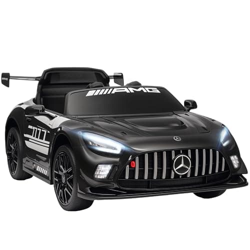 AIYAPLAY Kinder Elektroauto Mercedes-AMG Schwarz für 3-8 Jahre