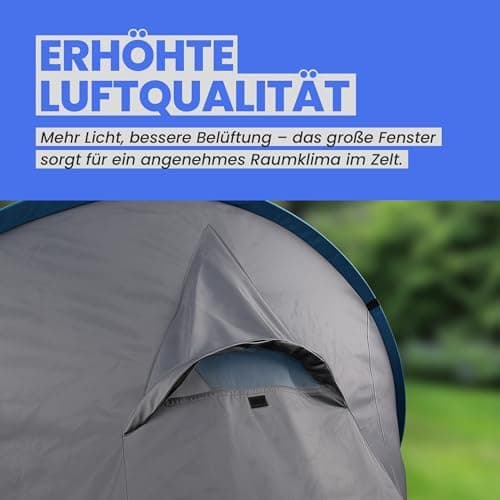 Bestlivings Pop Up Zelt - Ultraleichtes 1-2 Personen Wurfzelt - 220x120x90cm - Camping, Trekking, Festivals - Ultraleich