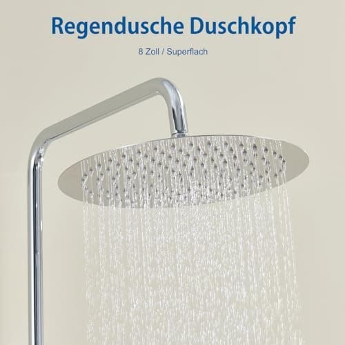 Auralum Regendusche Duschkopf 12 Zoll, edelstahlige Selbstreinigende Düsen, 360° Verstellbar, Chrom Recycled Claim Stand