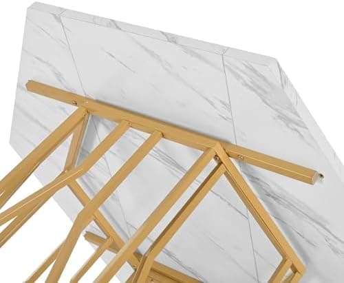 HAUSPROFI Küchen Esstisch Set für Küche Esszimmer Wohnzimmer - 5-teiliges Sechseckiges Esstisch Set mit 4 Stühlen (Grau