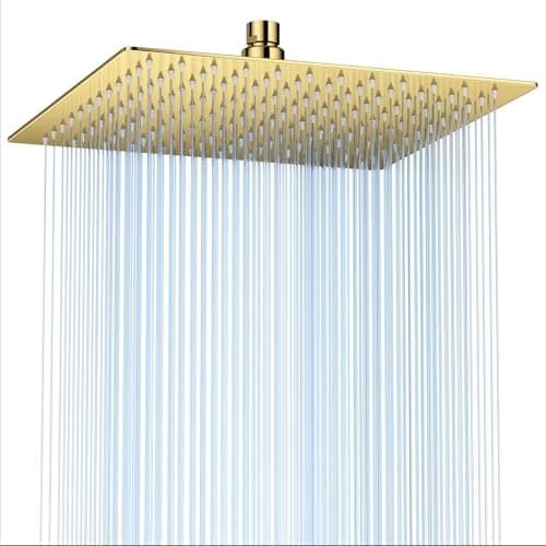 Regendusche Duschkopf Edelstahl Hochdruck 360° Schwenkbar Spa-Duscherlebnis Einfache Montage (Silber, 12 Zoll)