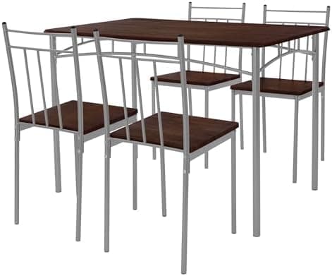 ML-Design Essstuhlset Eiche Hell für 4 Personen: Holz & Metallbeine, ideal für Esszimmer & Küche