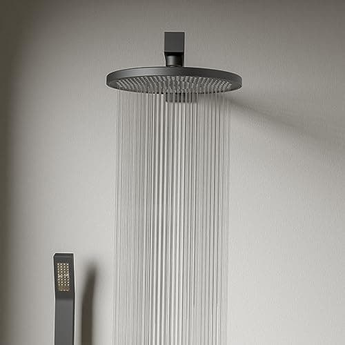 Regenduschkopf YUANNY Wasserspar 10 Zoll Stable ABS Chrom Universal-Kopfbrause Anti-Kalk-Düsen Ø 26 cm