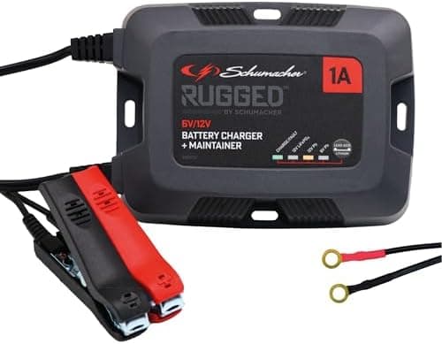 Schumacher Rugged SPX 458 Automatisches und intelligentes Lade- und Erhaltungsgerät - für Motorrad, Auto, Boot, Schutzar