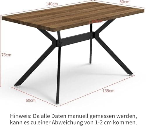 LEWE Essgruppen Esstisch mit Breitere Sitzfläche und Armlosen Stühlen Grau
LEWE Essgruppen Rechteckiger Esstisch für Küc