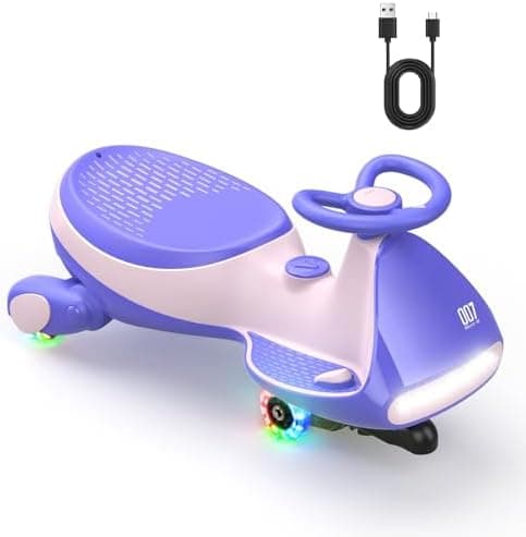 FanttikRide N7 Pro Kinder Elektroauto - Elektrisches Rutschauto für 3-7Jährige - Bluetooth, Pedal, Typ-C Aufladung, Leuc