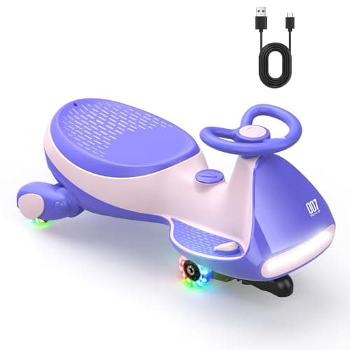FanttikRide N7 Pro Kinder Elektroauto - Elektrisches Rutschauto für 3-7Jährige - Bluetooth, Pedal, Typ-C Aufladung, Leuc