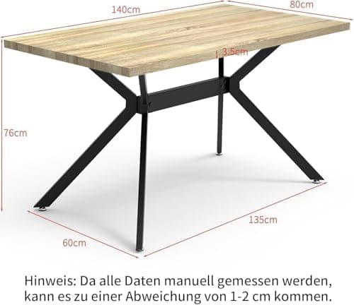 LEWE Essgruppen Esstisch mit Breitere Sitzfläche und Armlosen Stühlen Grau
LEWE Essgruppen Rechteckiger Esstisch für Küc