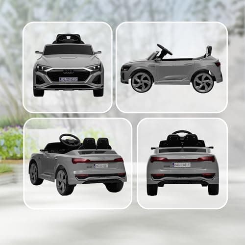 AIYAPLAY Kinder Elektroauto für 3-4 Jahrealte Kinder mit Fernbedienung & MP3 Musik, Weiß
