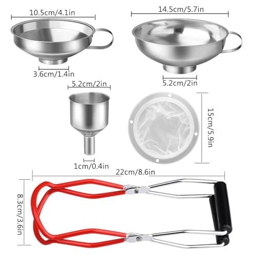 Multifunktions Küchen Trichter Set für Edelstahl, Ideal für Wein und Saucen Abfüllen
| Edelstahl Marmeladentrichter Tri