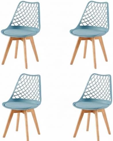 **White Round Dining Table with 4 White Dining Chairs 4 Piece Set for Dining Room, Kitchen, Living Room**
| **White Din