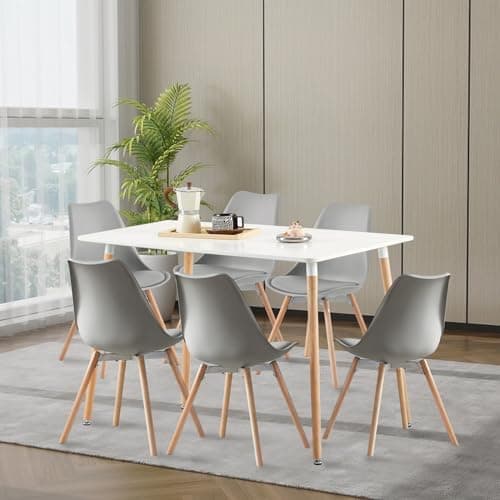 Esszimmergruppe Esstisch mit 4 Stühlen Schwarz Tisch+4 Stühle für Küche Esszimmer Wohnzimmer