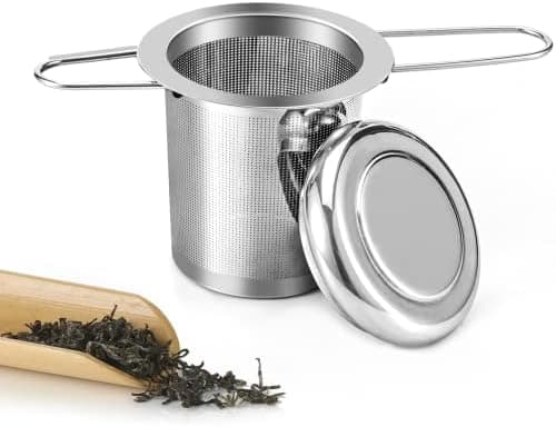 Teesieb 304 Rostfreies Edelstahl-Teefilter mit Faltbaren Grifffor Losen Tee UserID A-2PCS