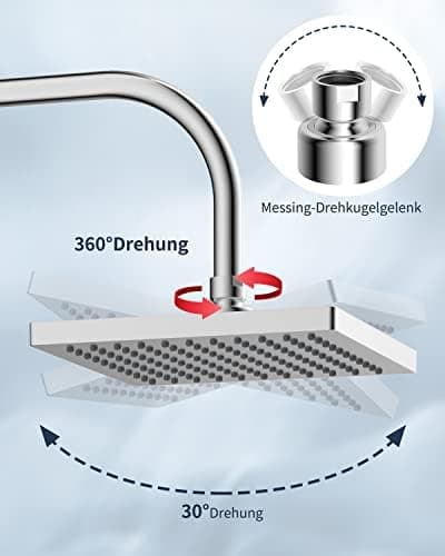 Hibbent Selbstreinigende Regendusche Duschkopf für Fitnessbegeisterte beim Training, Hinterhöfen und im Wellnessbereich,