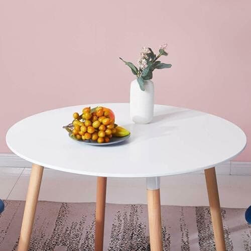H.J WeDoo Skandinavisches Esszimmer Esstisch Set mit 4 Stühlen Eiscreme-Grün 100cm
