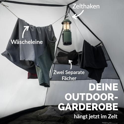 Zelt 2 oder 4 Personen Doppelwandiges Campingzelt mit Mückenschutz ideal für Camping & Festival leicht, faltbar inkl. Tr