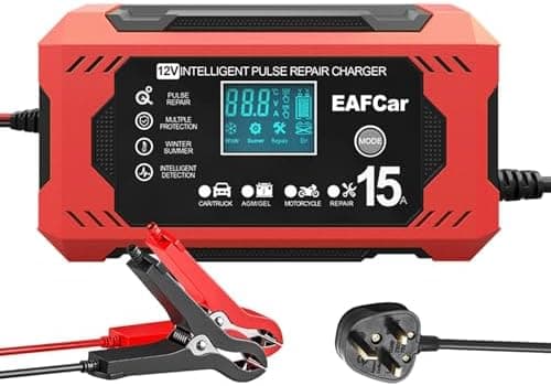 15-Amp Autobatterieladegerät für Qualitätsladung und Pflege von Auto- und Motorradbatterien (15A)

Smart 12-VOLT Ladeger