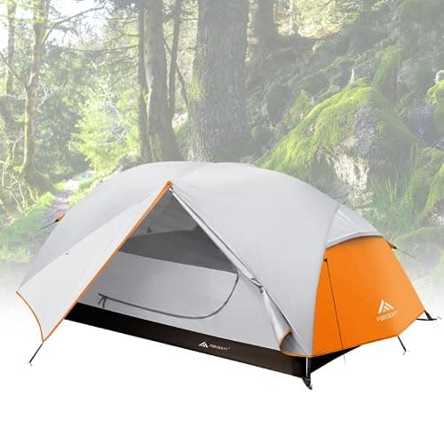 Forceatt 2-3 Personen Zelt, Wasserdicht & Winddicht, 2-Door Ultraleichte Rucksack Zelt für Camping und Outdooraktivitäte