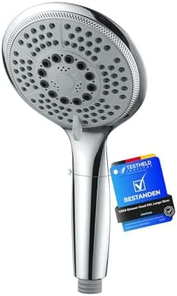 GRIFEMA Wasser Sparsende Regendusche XXL - Hochdruck, 5 Strahlarten, Chrom, G803 Global Recycled Standard