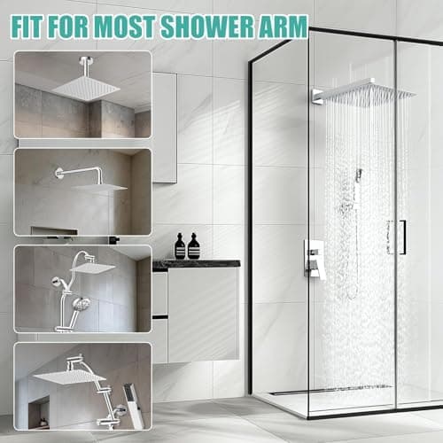 Regendusche Duschkopf 30x30 cm Edelstahl 304 - Quadratische Regenbrause für Badepflichtige in der Badewanne und im Dusch
