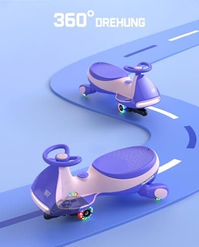 FanttikRide N7 Pro Kinder Elektroauto - Elektrisches Rutschauto für 3-7Jährige - Bluetooth, Pedal, Typ-C Aufladung, Leuc