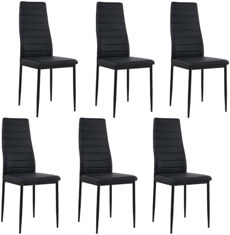 Esszimmergruppe mit 4 Stühlen Esstisch Hochlehner Kunstleder Sitzgruppe für Familie
| 110cm Eiche-Schwarz Tisch + 4 Sch