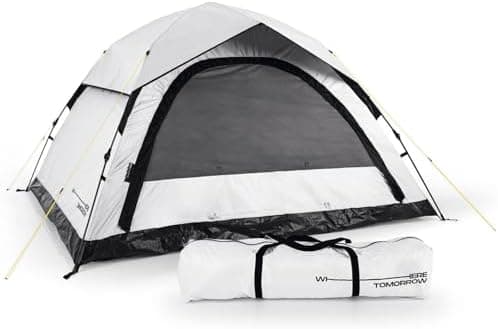 Lumaland Camping Zelt - Leichtes Pop Up Wurfzelt 210x190x110cm | Trekking & Festival Igluzelt | 2-4 Personen Wasserdicht