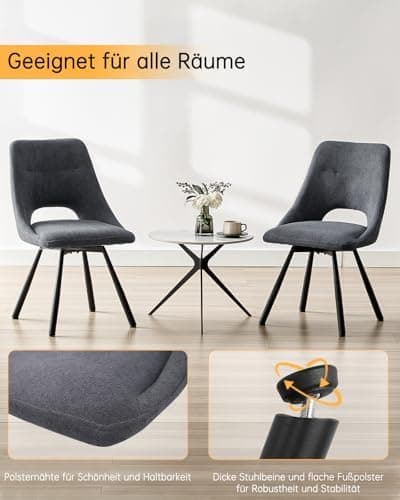 LEWE Essgruppen Esstisch mit Breitere Sitzfläche und Armlosen Stühlen Grau
LEWE Essgruppen Rechteckiger Esstisch für Küc
