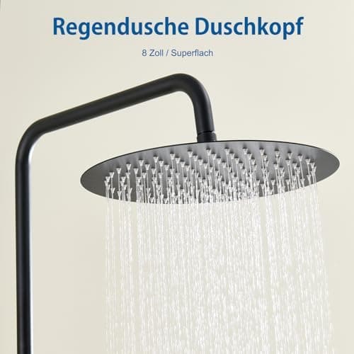 Auralum Regendusche Duschkopf 12 Zoll, edelstahlige Selbstreinigende Düsen, 360° Verstellbar, Chrom Recycled Claim Stand
