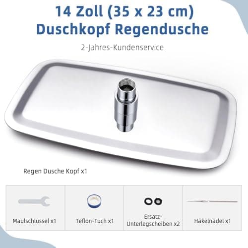 Edelstahl Regendusche Duschkopf Anti-Kalk-Düsen
| Anti-Kalk-Düsen Regendusche Duschkopf Edelstahl
| 40 x 25 cm Edelstah