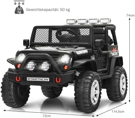 COSTWAY Elektroauto für Kinder Schwarz