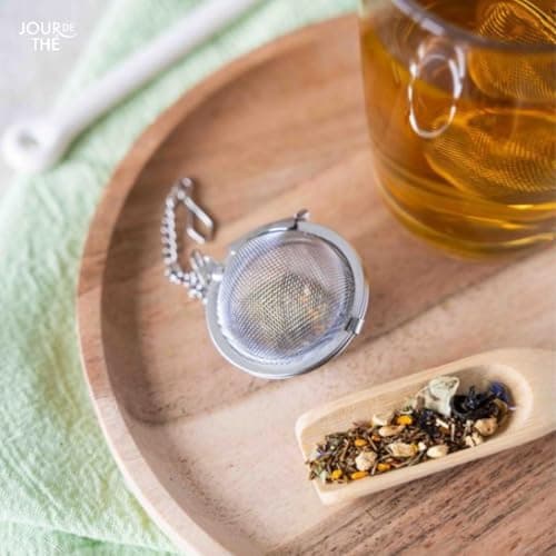 Edelstahl Teefilter mit Kette 2 Stück 4,5 cm Finemaschig für Losen Tee