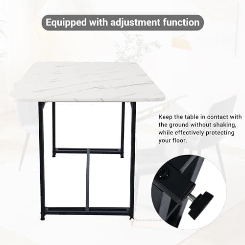 HAUSPROFI Grün Schwarz Esstisch Set x4 Stühle Rechteckig Modern Design Holzmöbel Wohnzimmer Küche Büro (120x74x70cm)