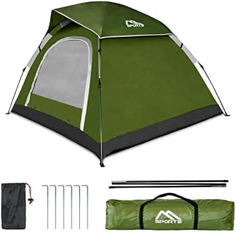 MSPORTS Campingzelt Premium Pop Up Zelt 2-3 Personen für Familien im Freien wasserdicht und winddicht mit Kuppelformspez
