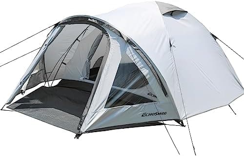 EchoSmile Wasserdicht 3-4 Personen Camping Zelt 5000mm, Ultraleicht für Jahreszeiten-Trekking und Festival-Spiele