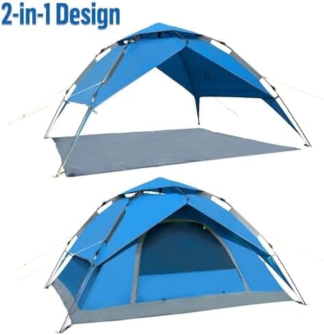Night Cat Pop Up Zelt 3 4 Personen: Wasserdicht, atmungsaktiv, einfach einstellbar für Camping und Wandern - Reichweitze