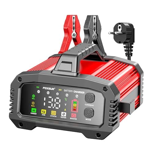 15A/8A Autobatterieladegerät, 12V/24V Smart vollautomatisch,LCD-Bildschirm für Auto Motorrad Rasenmäher Boot Marine Batt
