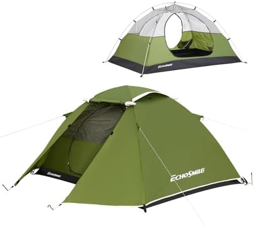 EchoSmile Wasserdichtes Kuppelzelt 2-3 Personen, Ultraleicht & Stabil für Trekking und Outdoor-Events