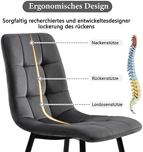 HAUSPROFI Esstisch Set Grün+Schwarz 5-teilig 100x75cm Küchenübersetzung Esszimmergruppe Modern Design Holzmöbel für Küch