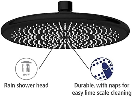 Wenko Wasserspar Regenduschkopf - Wassersparende Kopfbrause mit ABS,chromfarbener Rand, Ø 22,5 cm - Wasserspar-System