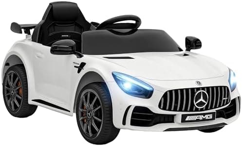 AIYAPLAY Kinder Elektroauto Schwarz für 3-6 Jahre mit 2,4G Fernbedienung und Musik
