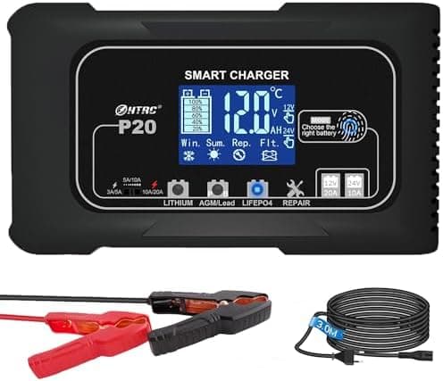 SolaMr 15A Auto-Batterie-Ladegerät, 12V und 24V Smart Automatic Battery Maintainer - P15
SolaMr 15A Erhaltungsladegerät