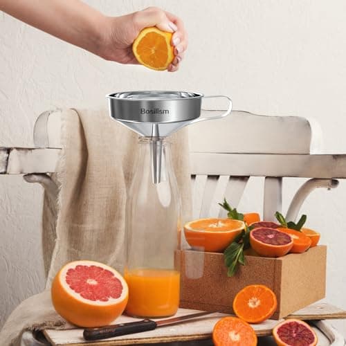Trichter Edelstahl 13cm Küchen-Trichter mit 200 Mesh Lebensmittelfiltersieb für Flüssigkeitsübertragung